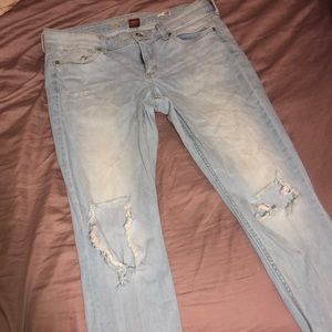 distressed jeans